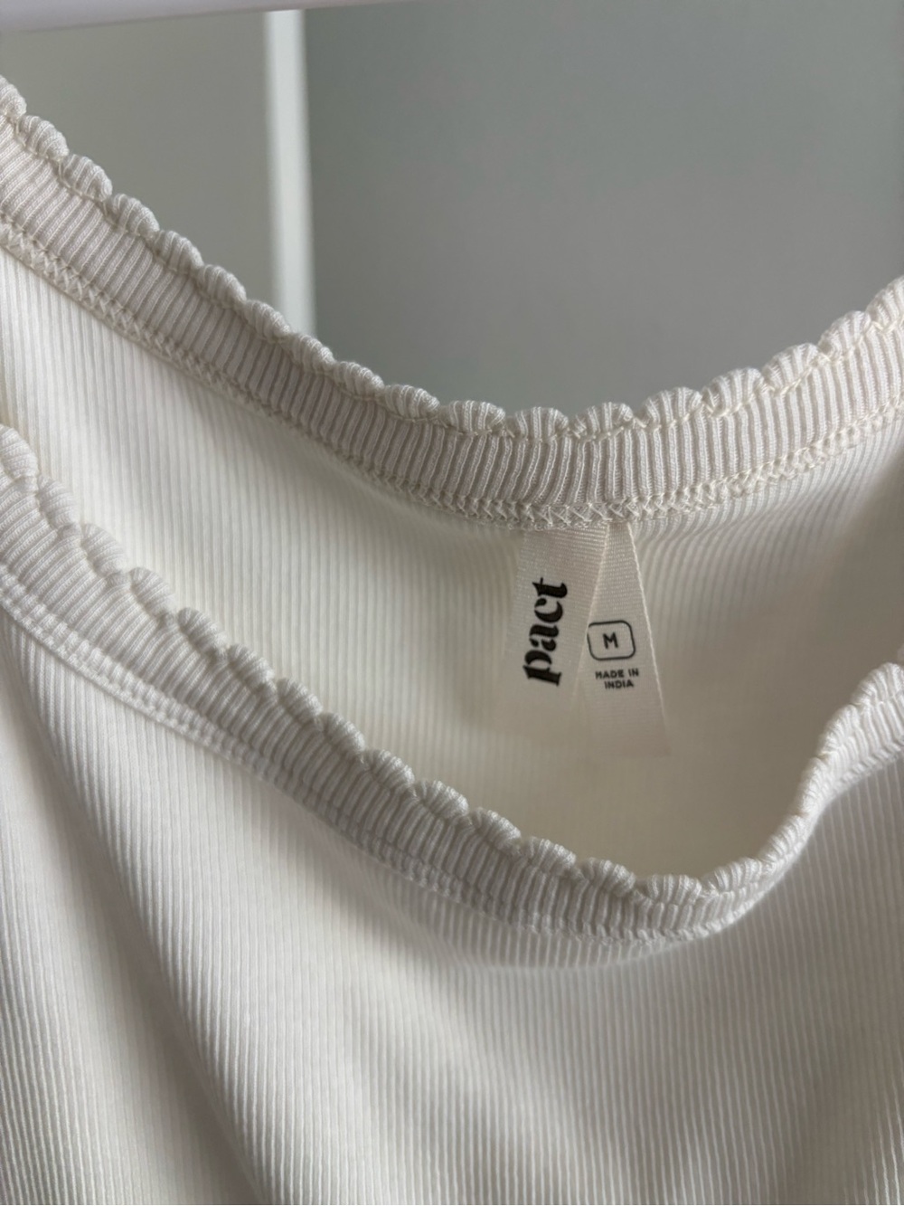 Pact Ribbed Cream Tank Top - Picture 2 of 2